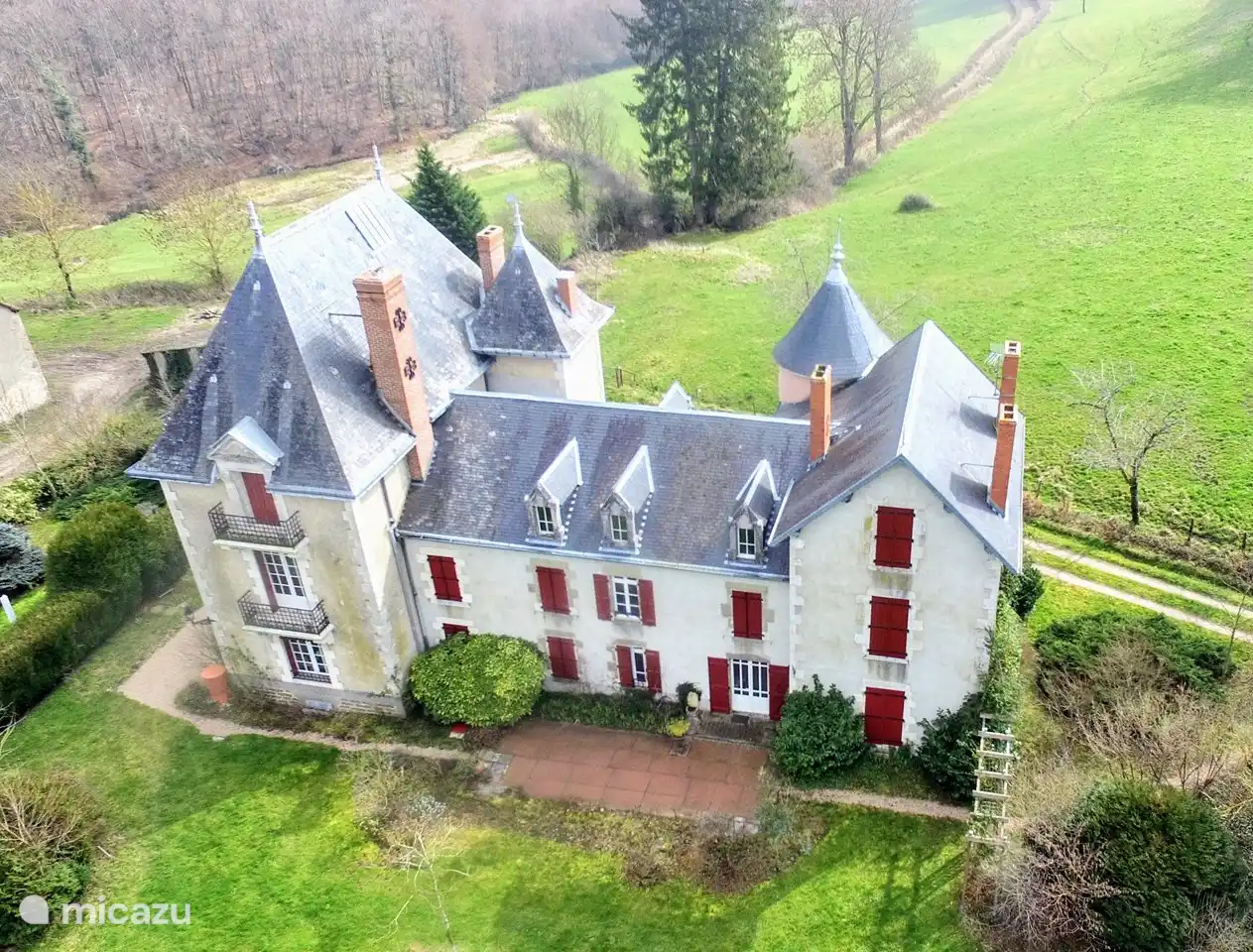 El castillo desde el borde del bosque