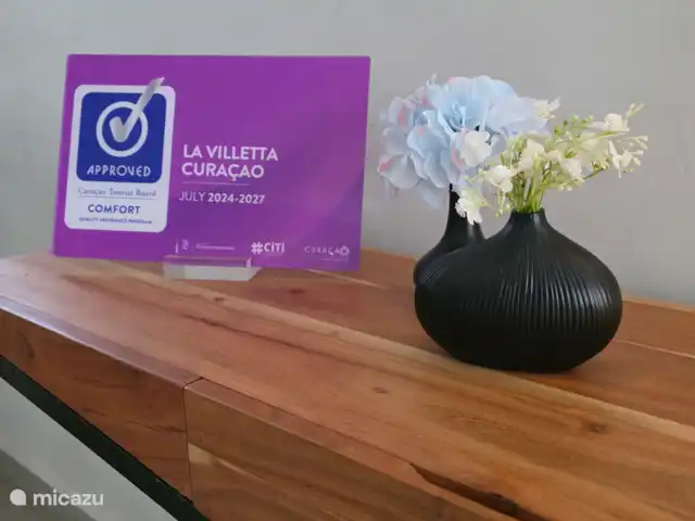 Location de Vacances Curaçao, Curaçao-Centre, Santa Maria, bungalow - Bungalow La Villetta Curaçao Oui, nous sommes certifiés par l’office du tourisme de Curaçao et nous en sommes fiers