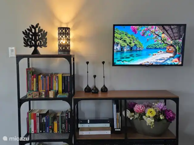 Location de Vacances Curaçao, Curaçao-Centre, Santa Maria, bungalow - Bungalow La Villetta Curaçao TV, jeux et livres, nous avons tout pour les soirées tranquilles