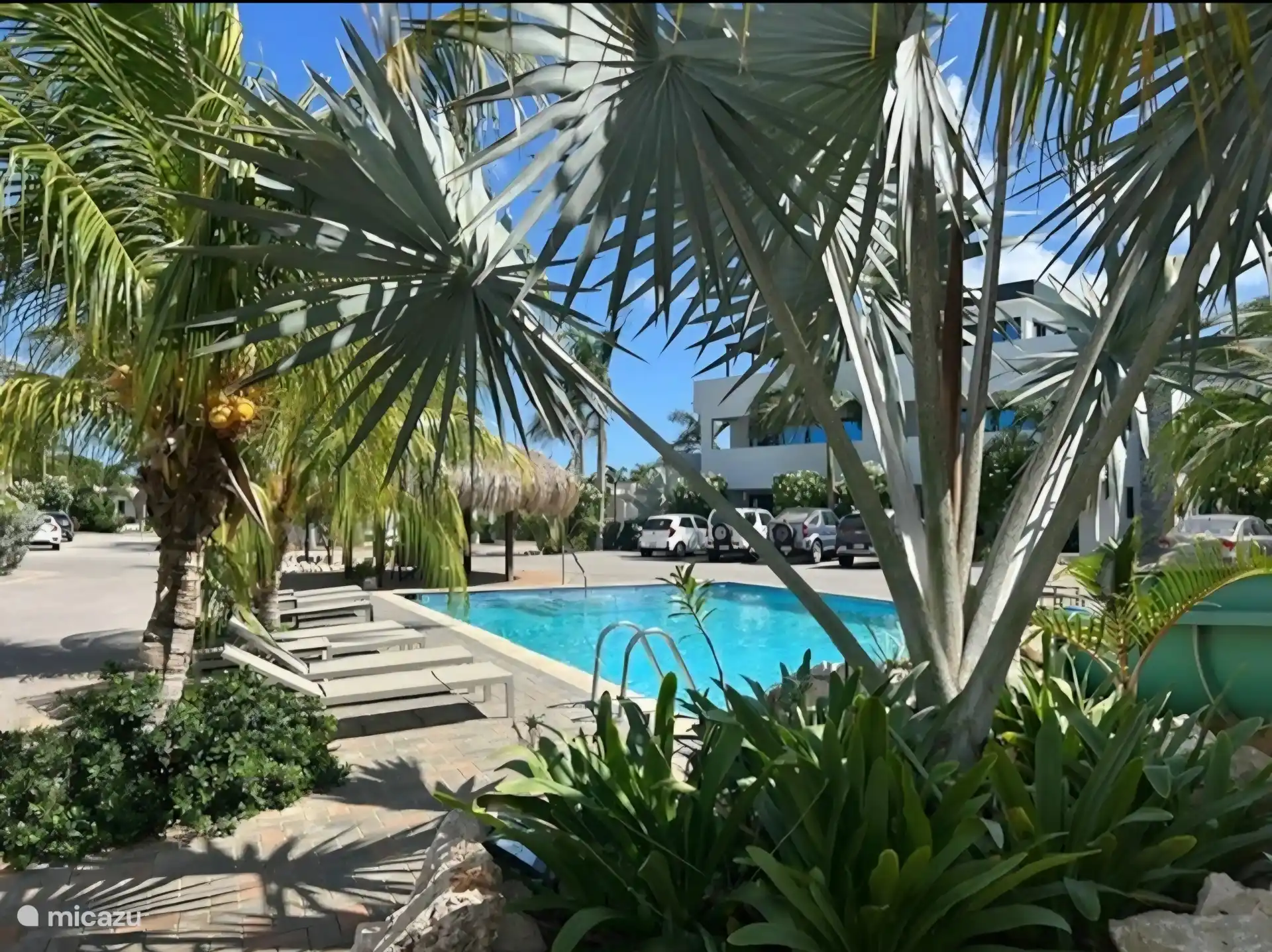 Een van de zwembaden op het resort