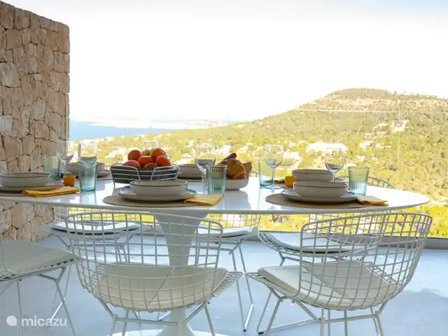 Rêve.Penthouse | Espagne, Ibiza, Cala Vadella - penthouse Table design avec 4 chaises