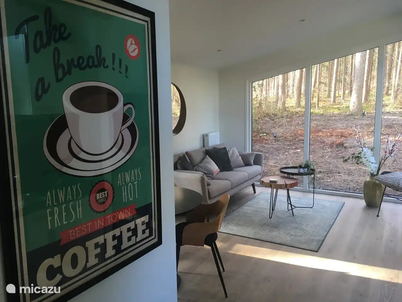 Blick auf den Wald in Niederlande, Utrecht, Doorn - chalet