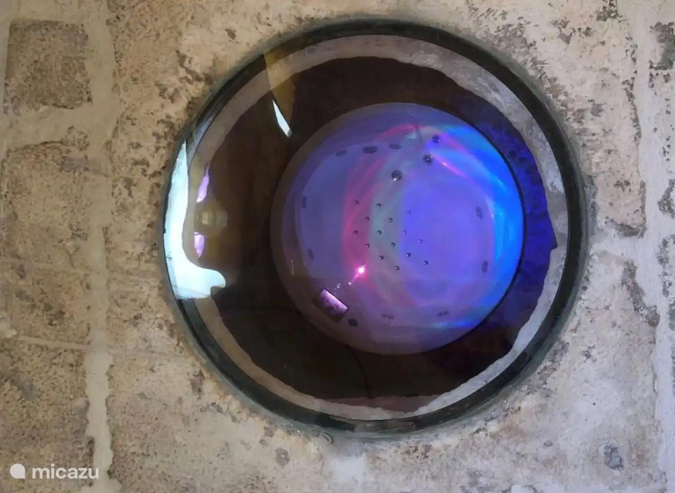 Blick vom Schlafzimmer auf den Whirlpool