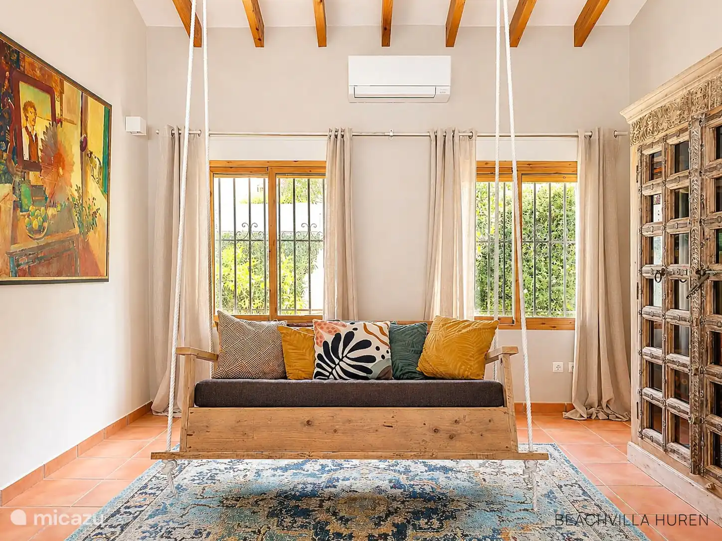Swinging in the living room