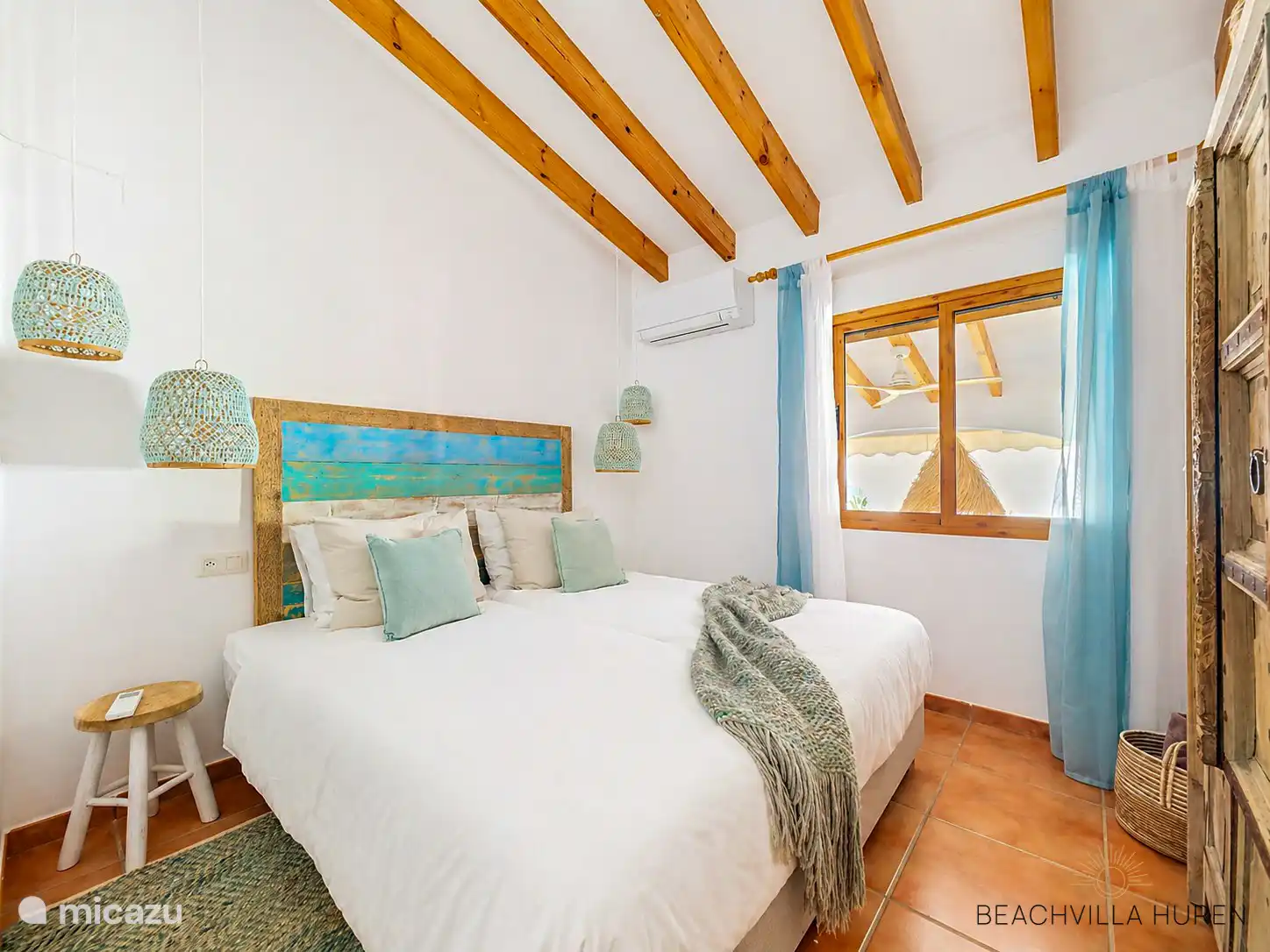 The blue bedroom