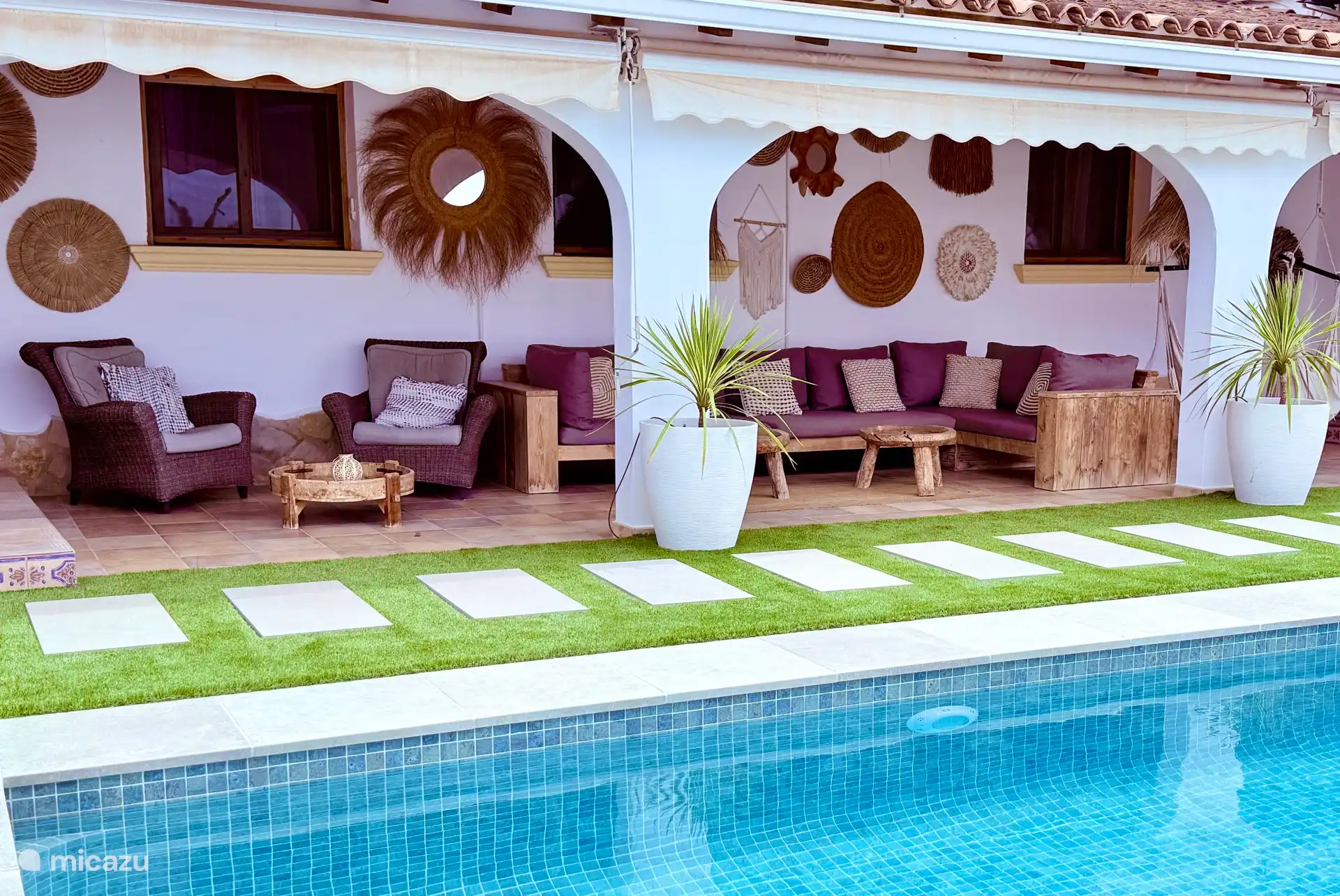 Stylish outdoor lounge for long summer evenings