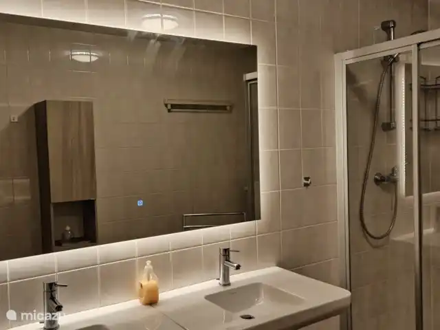 Breakfast at Carin's huren in Nederland, Zeeland, Vlissingen - penthouse Badkamer met regendouche