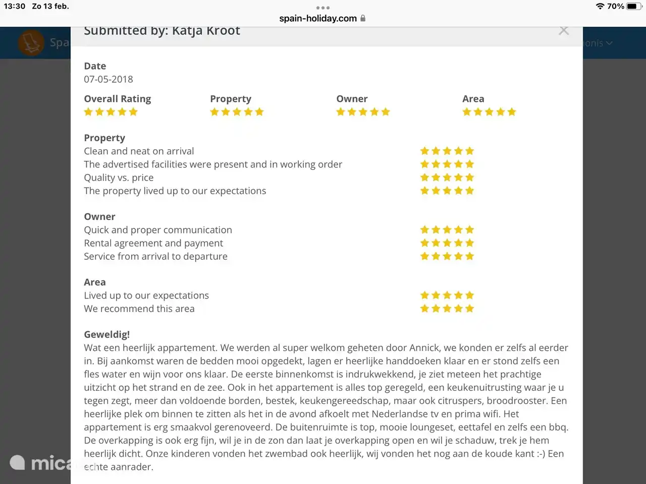 Überprüfung des niederländischen Mieters