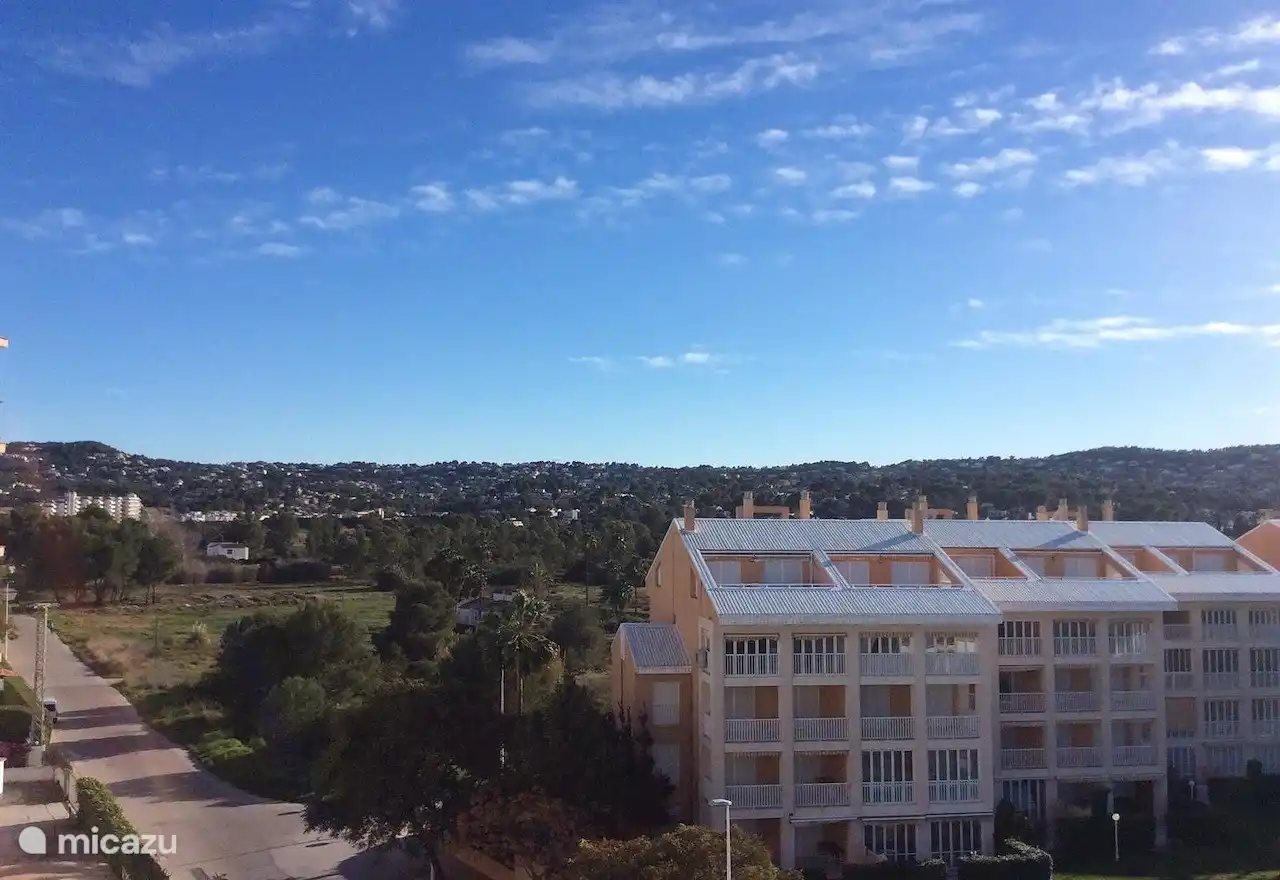 Blick von der Terrasse des Hauptschlafzimmers