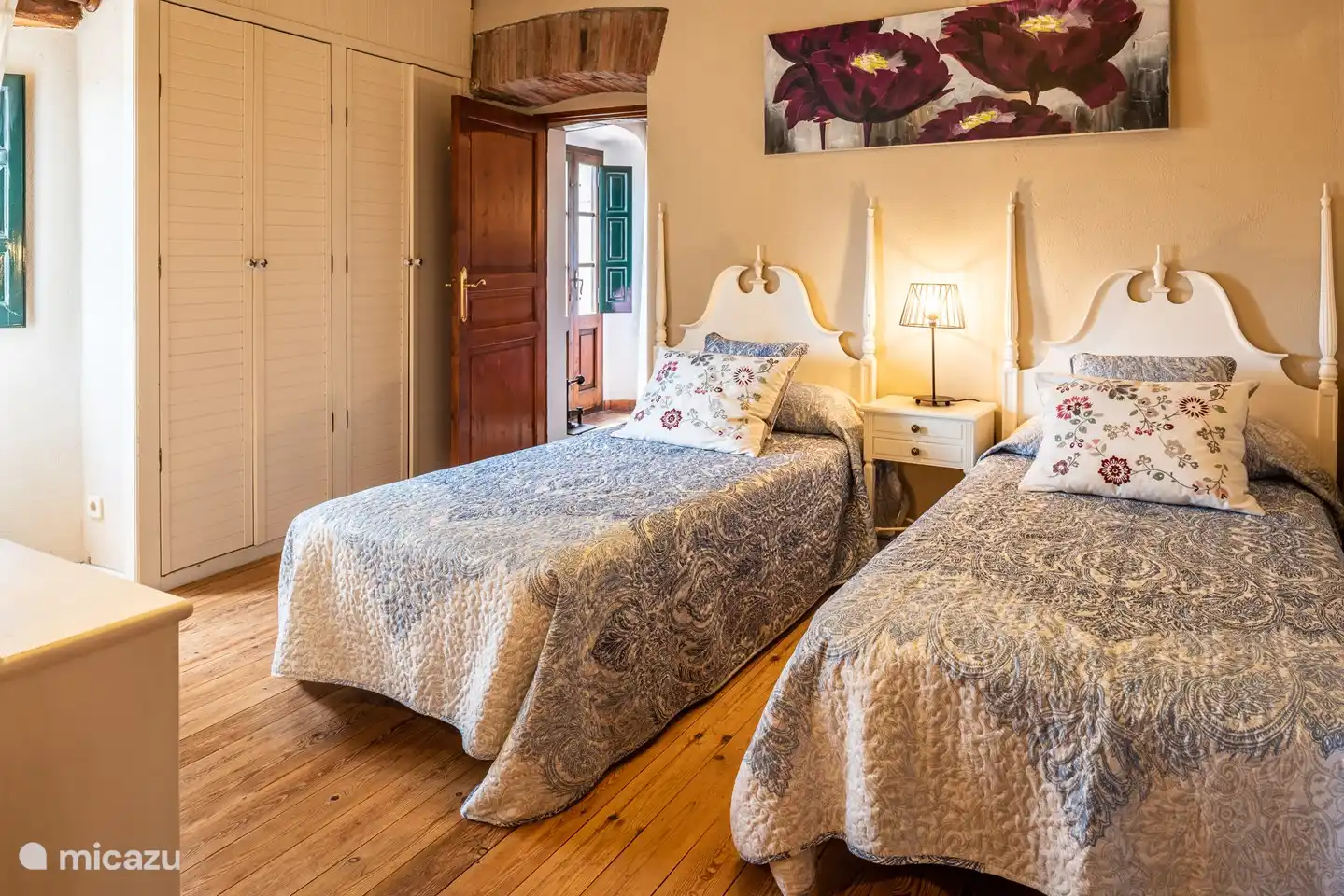 room with two single beds first floor