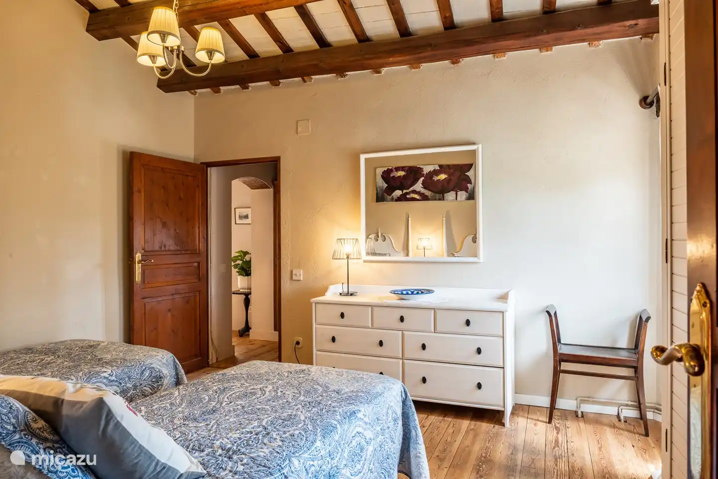 room with two single beds first floor