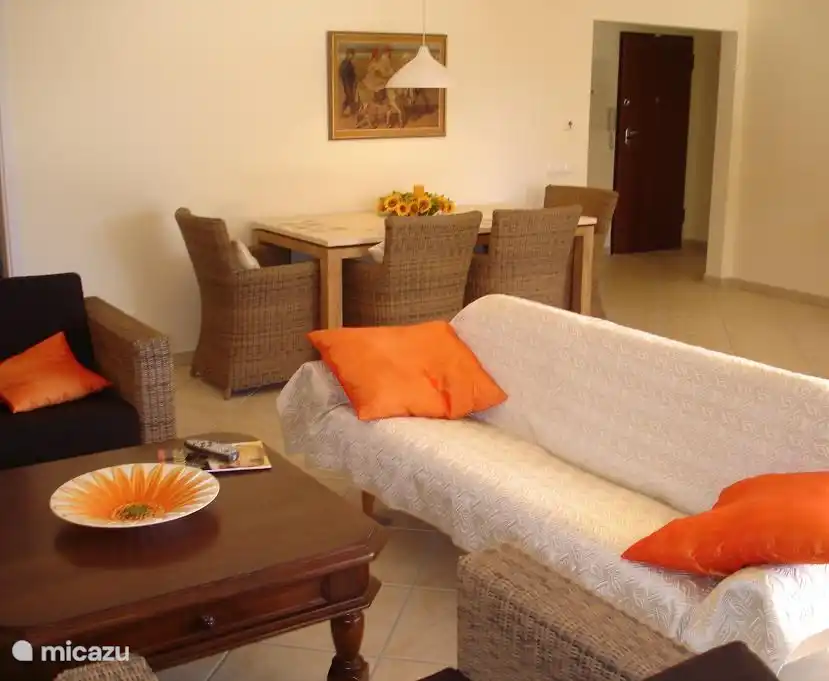 Een heerlijke lounge ruimte voor de open haard, welke centraal in de woning is gesitueerd en uitkomt op de ruime terrassen.