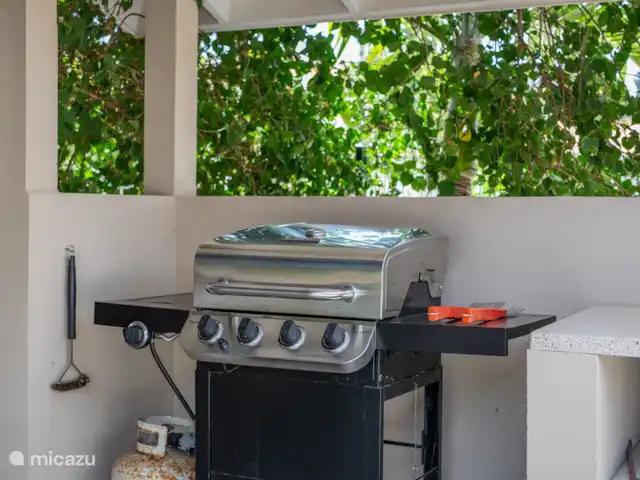 Location de Vacances Curaçao, Banda Ariba (est), Jan Thiel, villa - Villa Kaya Menta barbecue dans le jardin