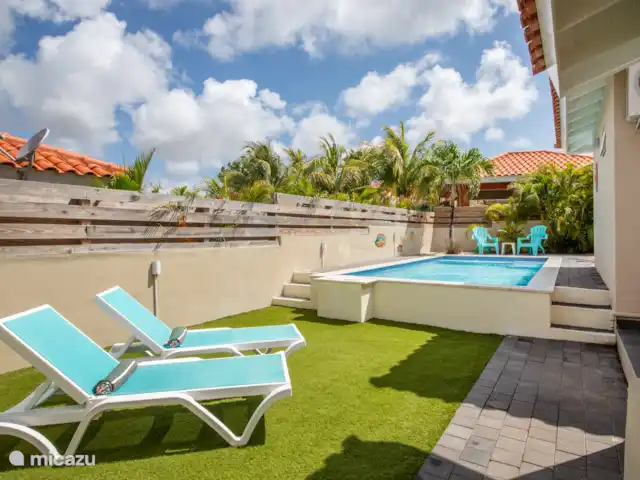 Location de Vacances Curaçao, Banda Ariba (est), Jan Thiel, villa - Villa Kaya Menta Jardin tropical avec piscine