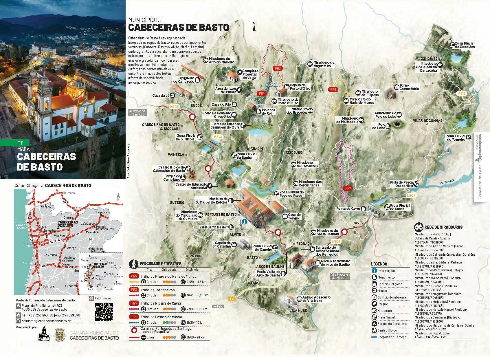 Landkarte von Cabeceiras de Basto