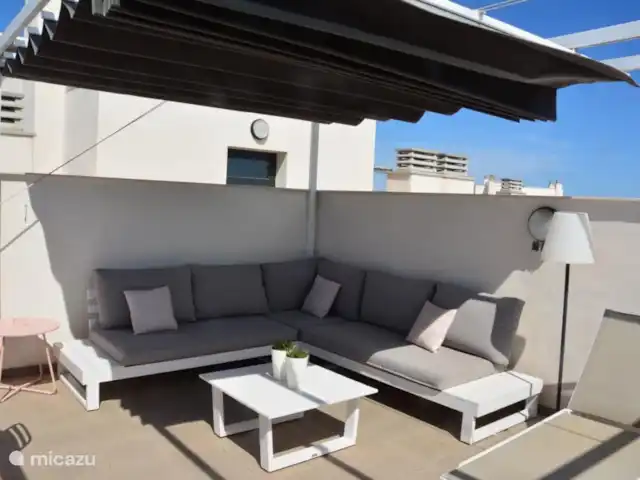 apartamento en España, Costa Blanca, Villamartin – valentino golf 137 Azotea privada con toldo