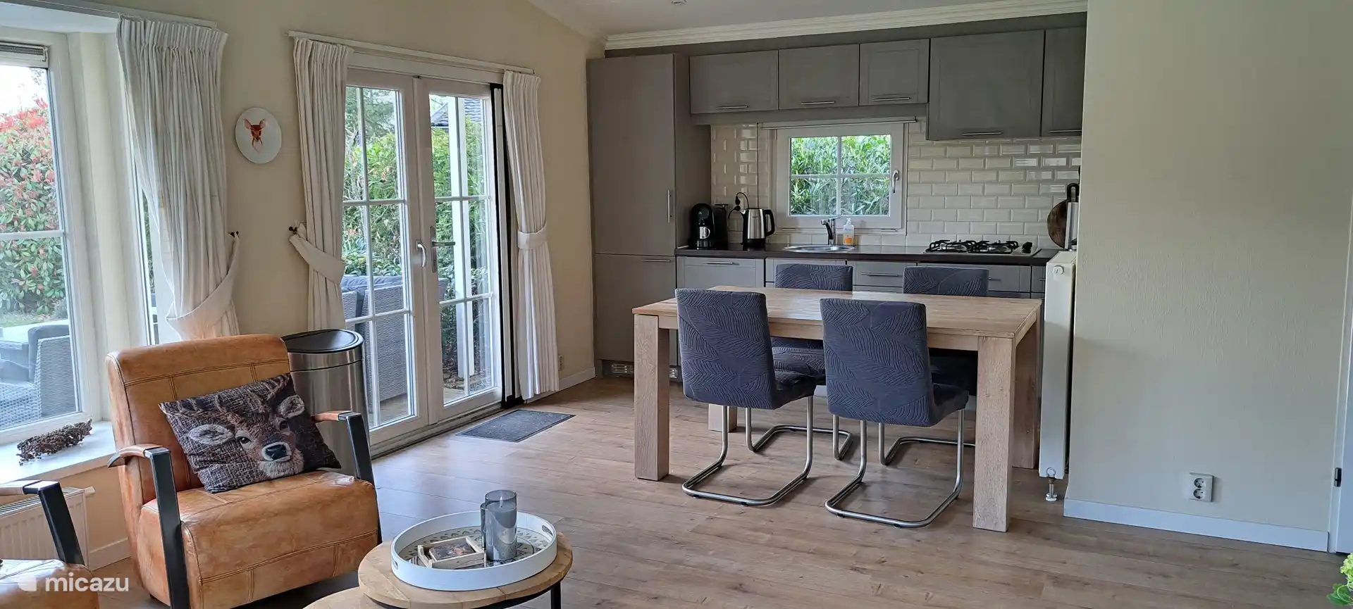 The kitchen from the living room 