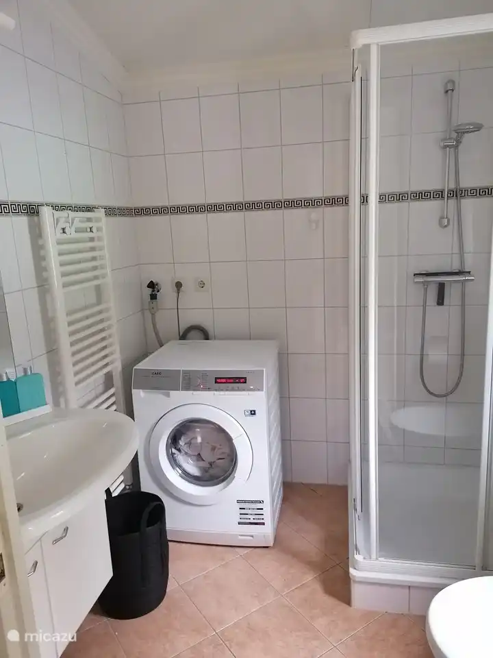 Bathroom with washing machine