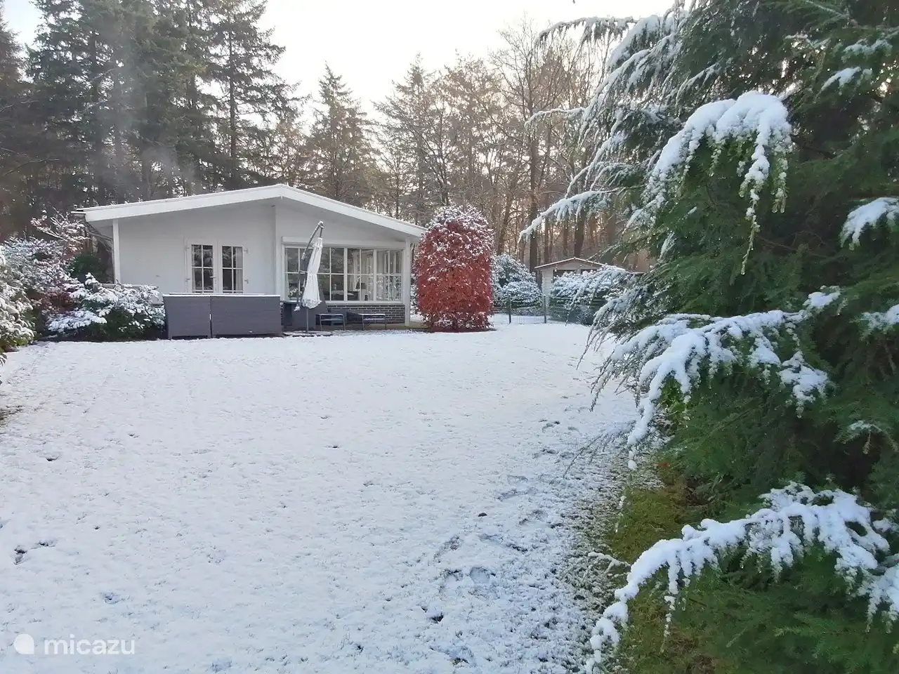 The chalet in winter wonderland