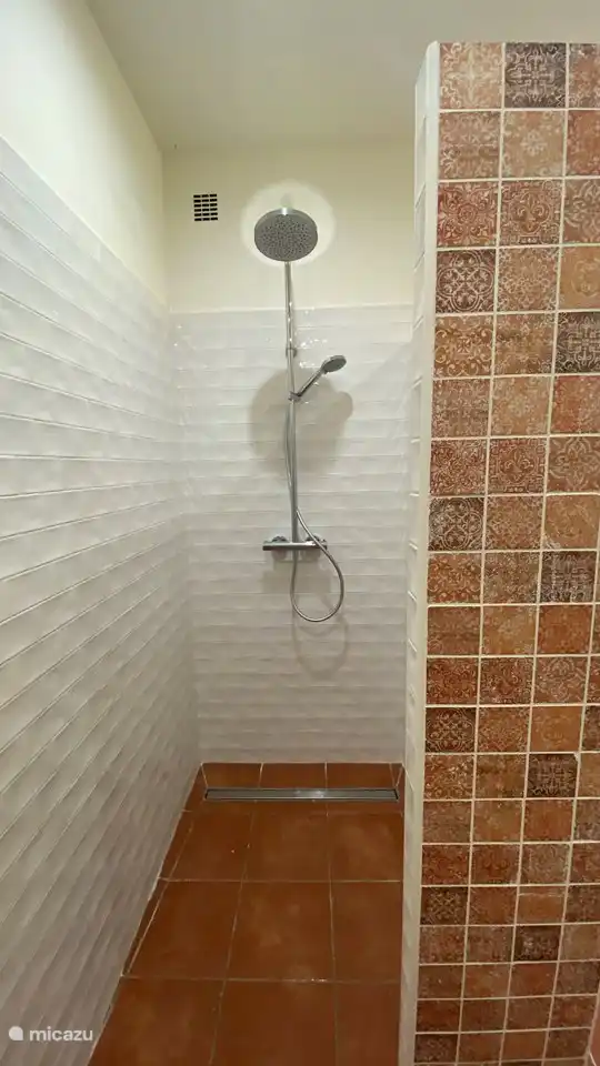 und eine ebenerdige Dusche. In beiden Badezimmern befindet sich ein Haartrockner.