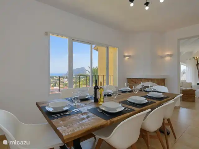 Villa La PERLA Calpe avec VUE MER | Espagne, Costa Blanca, Calpe - villa la salle à manger au dernier étage