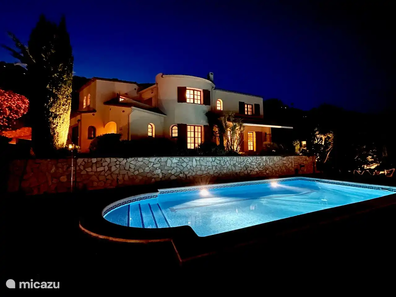 Swimming pool by night