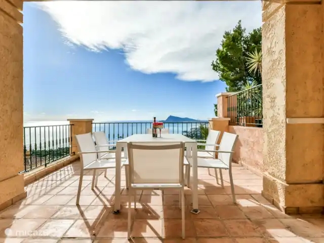 villa en España, Costa Blanca, Altea la Vieja – CASA SANDRA Terraza con vista al mar