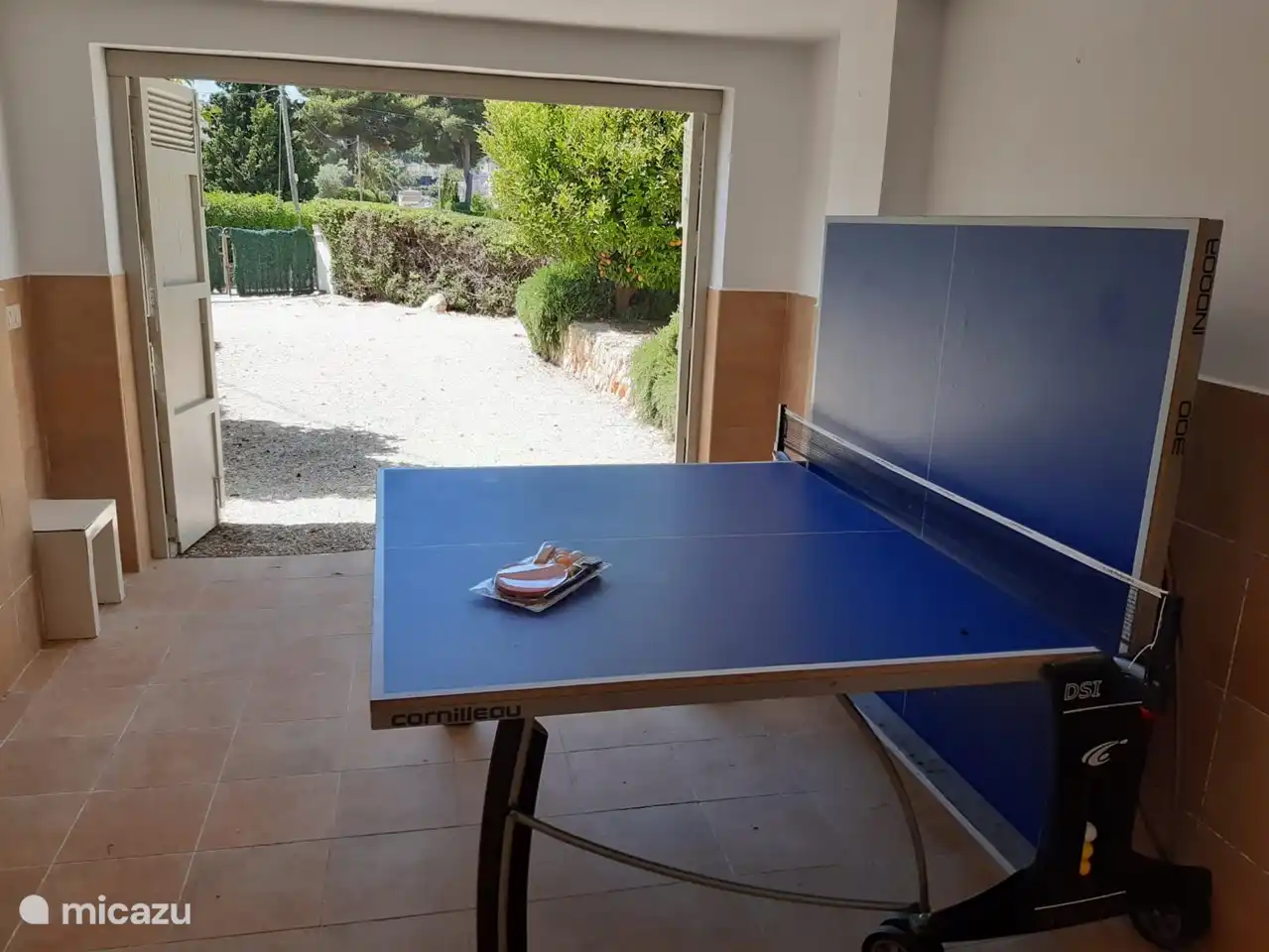 Spielen Sie Tischtennis in der coolen Garage unter dem Haus