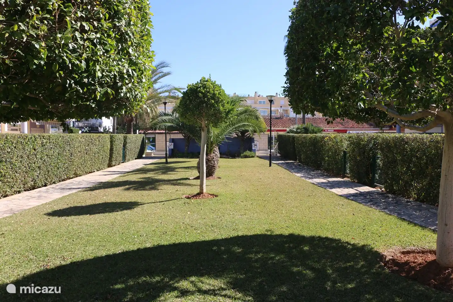 Gemeinsamer Garten innerhalb des Apartmentkomplexes