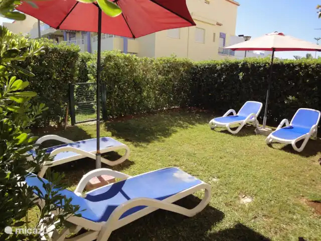 Jardines de Denia 3, rez-de-chaussée 19 | Espagne, Costa Blanca, Dénia - appartement Le jardin avec transats