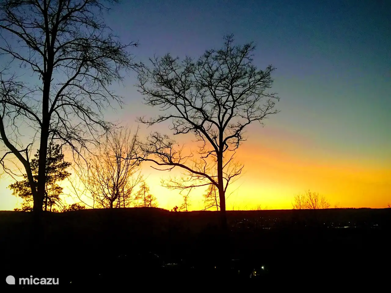 Sonnenuntergang von der Terrasse