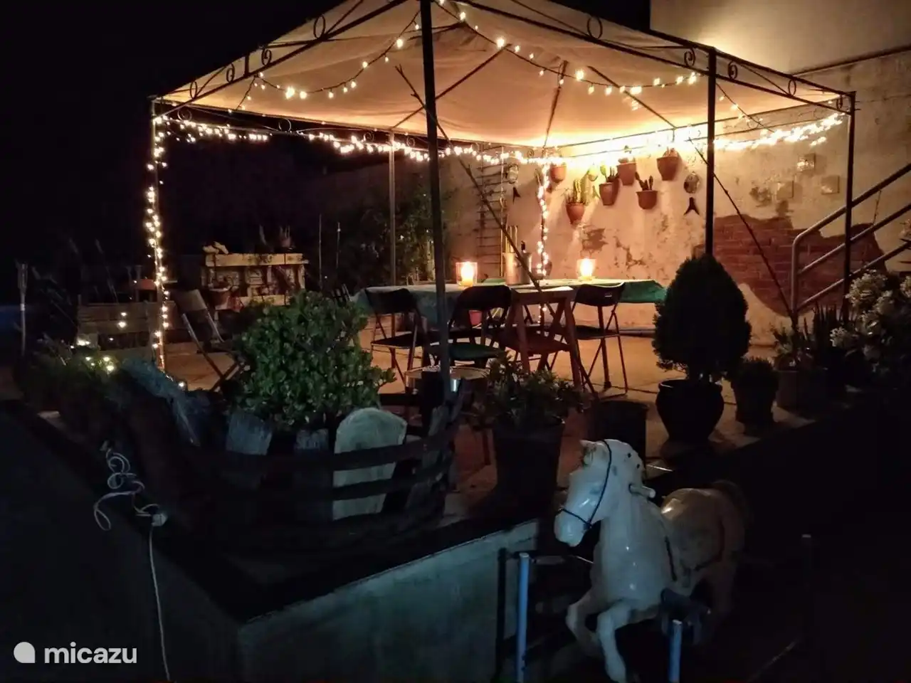 Terrasse bei Nacht