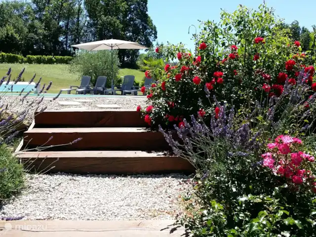 Sarlajoande | France, Dordogne, Proissans - maison de vacances Marches vers la piscine