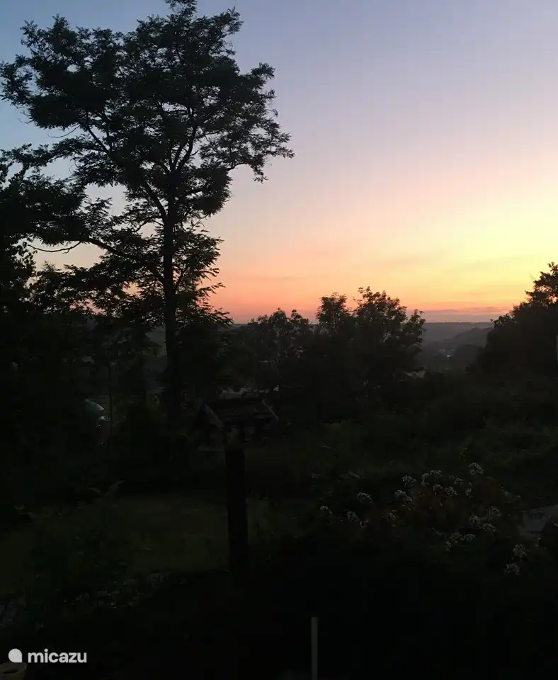 Sonnenuntergang von der Terrasse