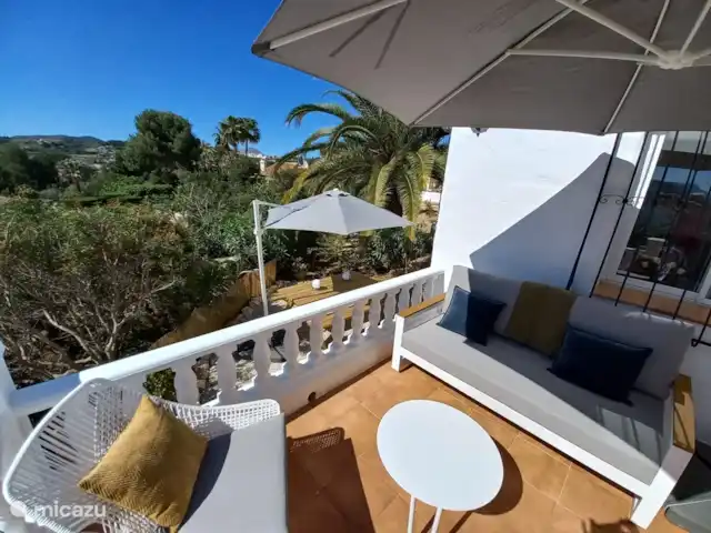 villa estrella de mar en España, Costa Blanca, Moraira - villa Maravilloso enfriamiento en ambas terrazas.