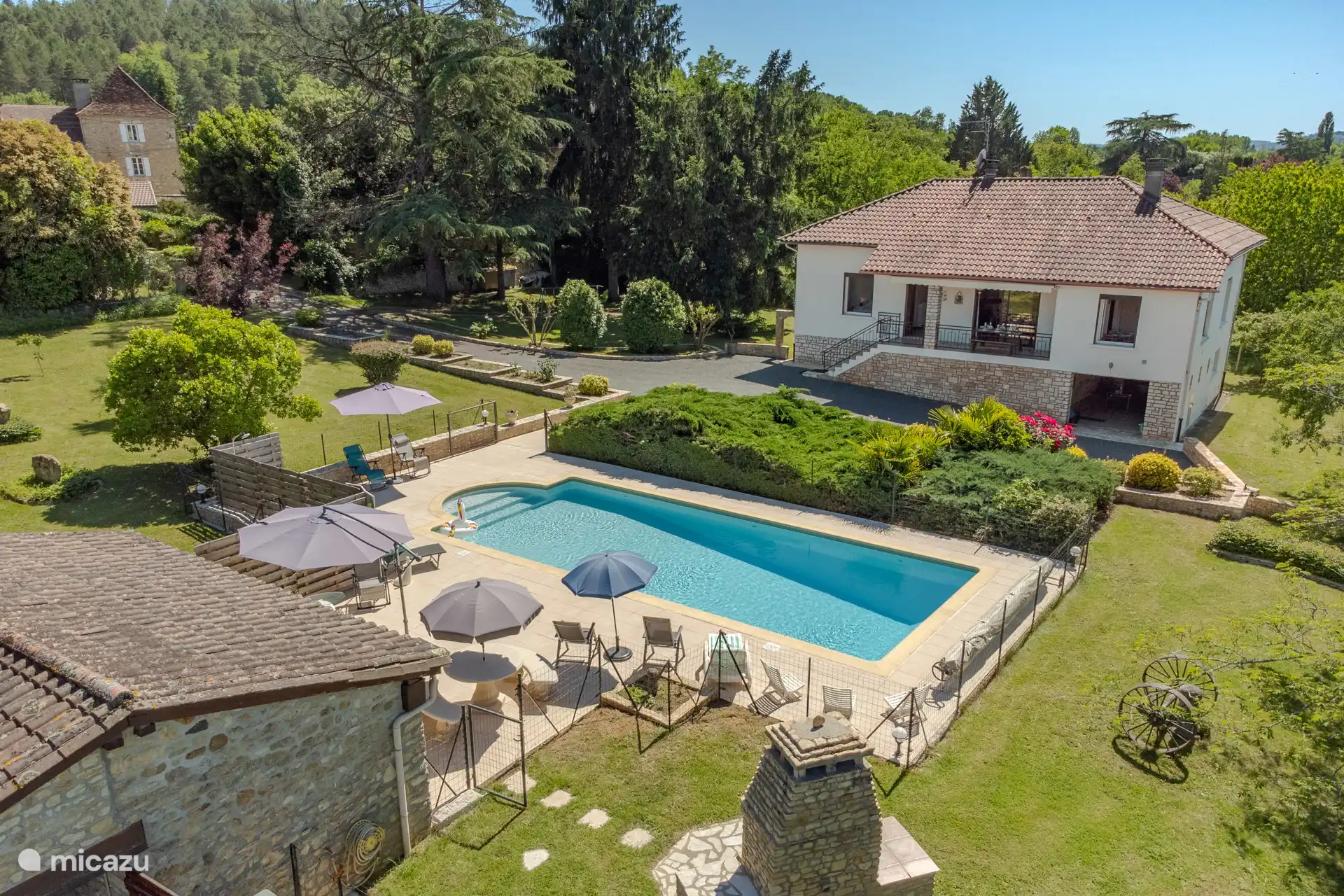 The house with large garden