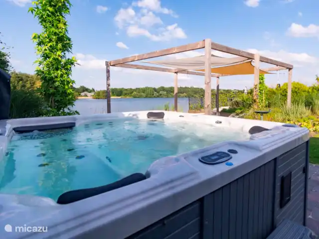 Villa sur l'eau Plas van Francke | Pays-Bas, Overijssel, Sibculo - maison de vacances Spa extérieur