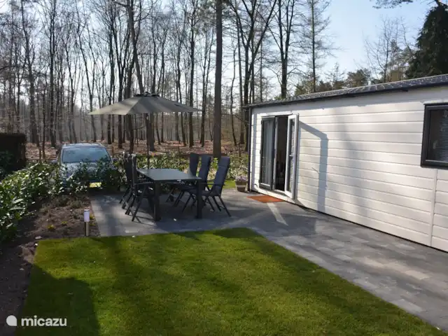 Chalet de Wildspot huren in Nederland, Gelderland, Beekbergen - chalet Ons chalet aan de rand van het bos met een prachtig uitzicht!