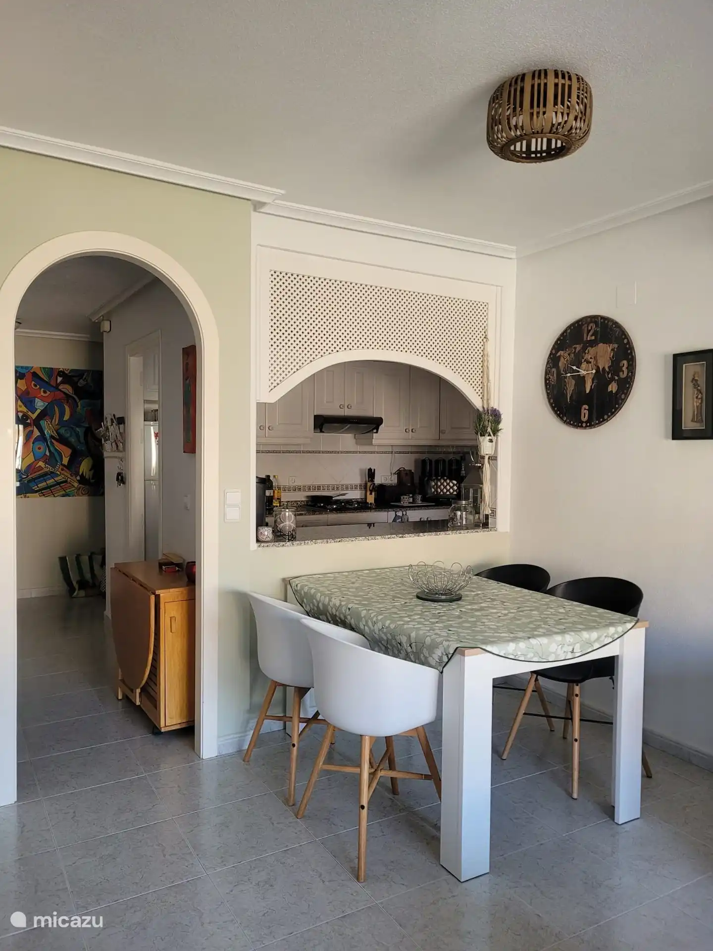 The bar and dining area