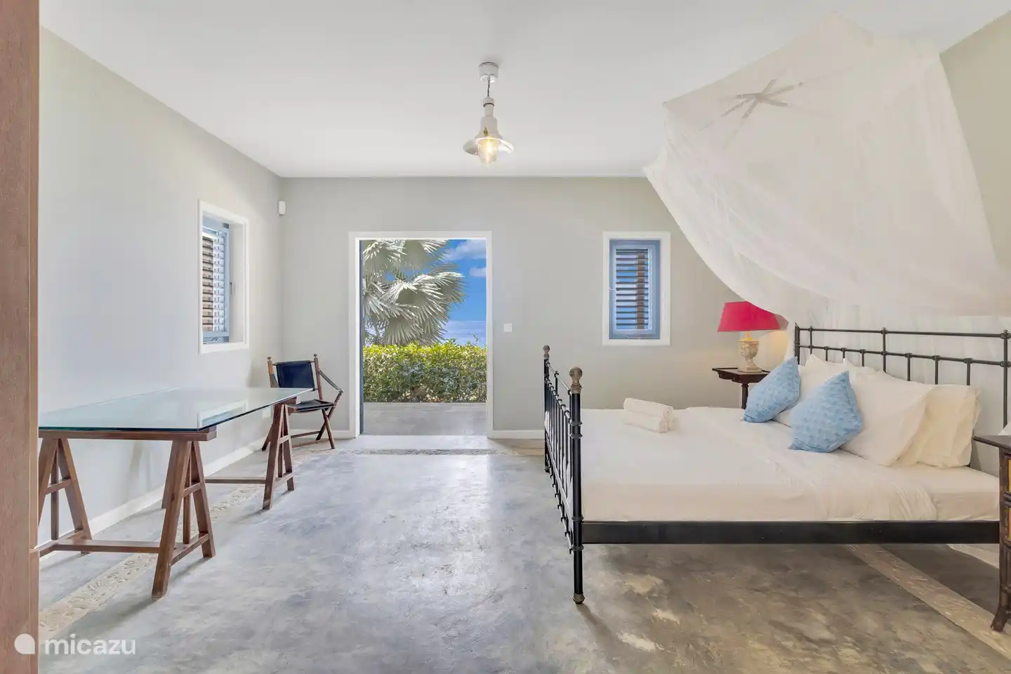 Fantastische lichte slaapkamers maken een vakantie op Bonaire een feest.