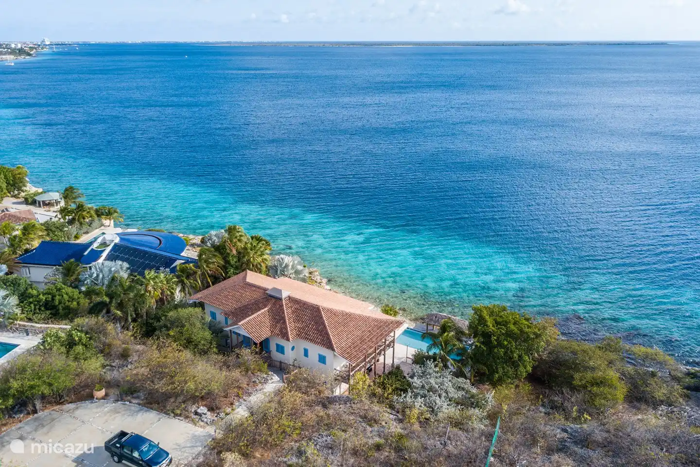 Word wakker met uitzicht over de Caribische zee