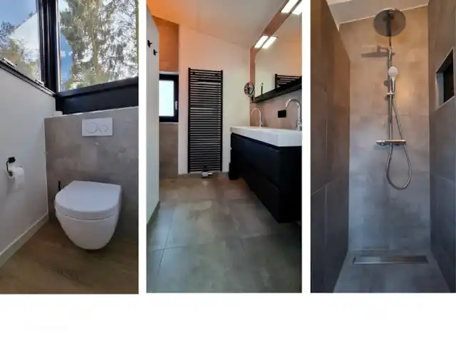 Paruline des bois - 1 | Pays-Bas, Gueldre, Halle - maison de vacances Salle de bain à l'étage avec toilettes séparées
