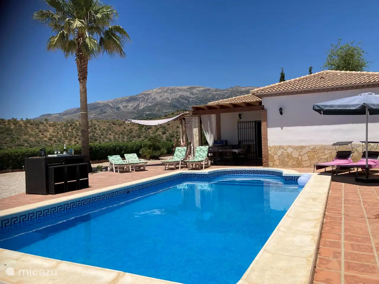 villa, Árchez, Andalusia, Spain - Villa Las Palmeras with large swimming pool
