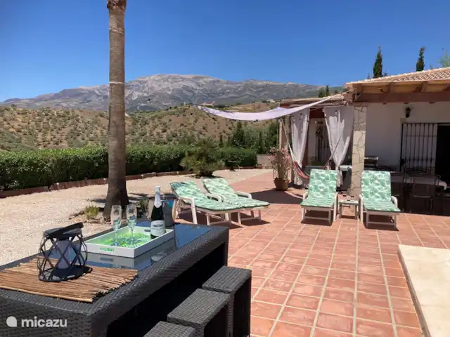 Villa Las Palmeras avec grande piscine | Espagne, Andalousie, Canillas De Albaida - villa Je viens de finir de nager... continuez à profiter du bar extérieur !