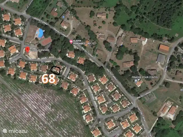 Wandelen, Frankrijk, Landes, Saint-Julien-en-Born, bungalow Village Océlandes  Liging Centraal bij d centrale voorzieningen