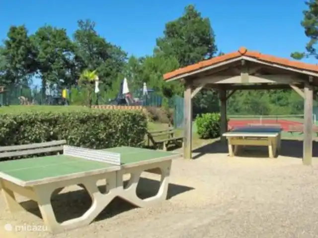 Wandelen, Frankrijk, Landes, Saint-Julien-en-Born, bungalow Village Océlandes  Tafeltennistafels