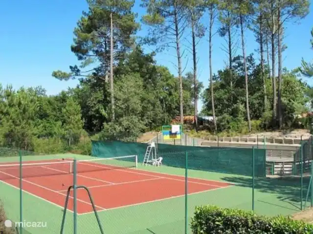 Wandelen, Frankrijk, Landes, Saint-Julien-en-Born, bungalow Village Océlandes  Tennisbaan (te huren)