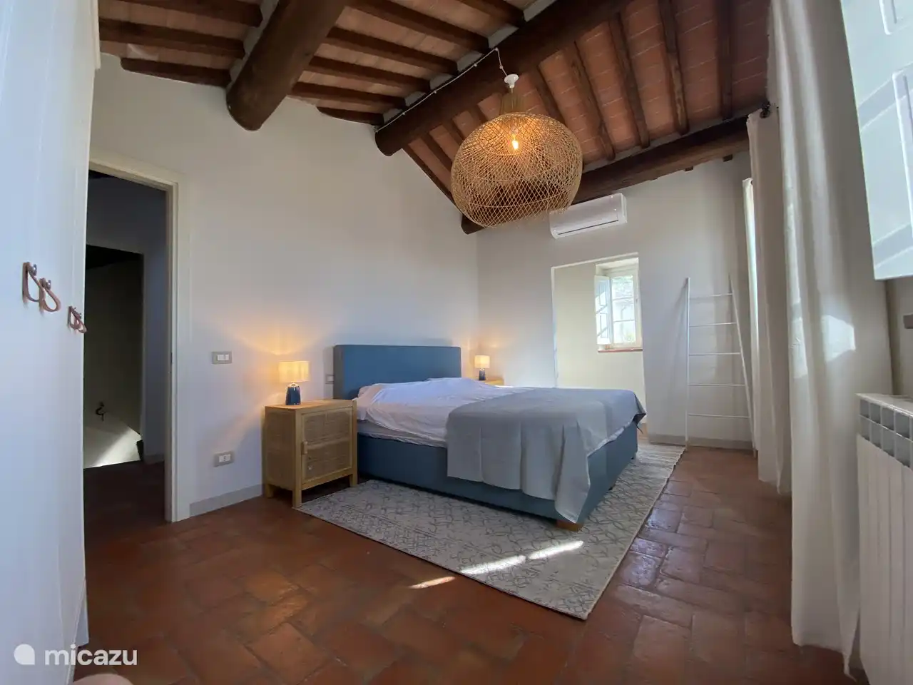 The bedroom on the first floor.