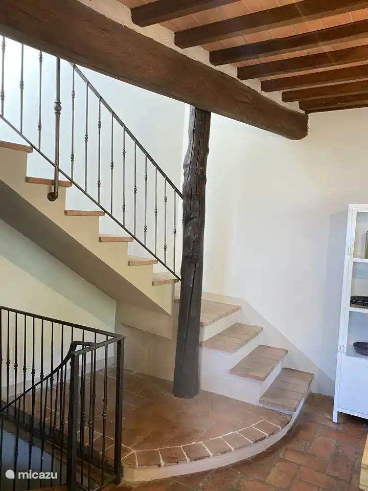 The stairs to the first floor