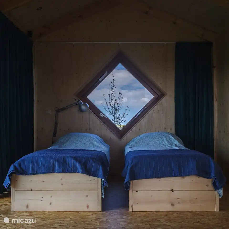 nice bed, with a view, made on arrival.